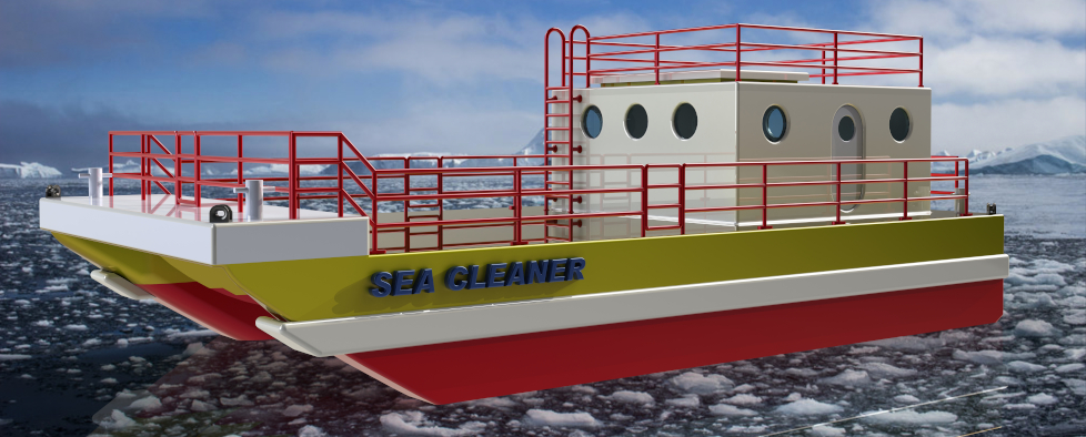 CAD rendering of NST SeaCleaner vessel